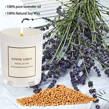 Gifts for Women Men-Scented Candles 100% Pure Natural Soybean Wax with Plant Essential Oils, Perfect...