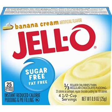 Jell-O Sugar Free Banana Cream Pudding Mix 4-Pack