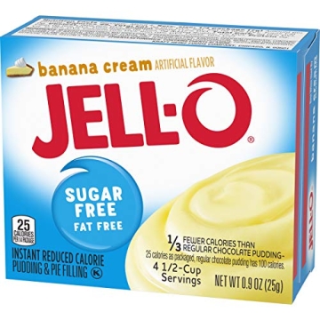 Jell-O Sugar Free Banana Cream Pudding Mix 4-Pack