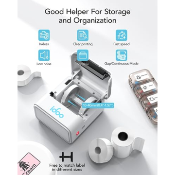 iDOO Label Maker Portable Bluetooth Printer for Home Office