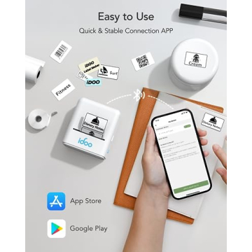 iDOO Label Maker Portable Bluetooth Printer for Home Office