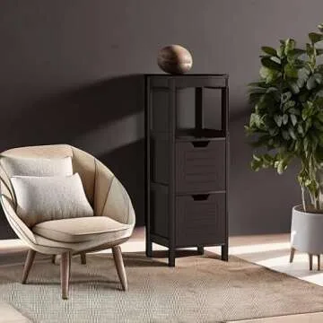 Tangkula Bathroom Floor Cabinet for Small Spaces