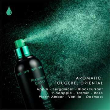 Perfumer's Choice No 9 Victor by Milton-Lloyd - Perfume for Men - Aromatic Amber Scent - Opens with Apple, Bergamot, and Blackcurrant - Impart Sensuality and Masculine Power - 2.8 oz EDP Spray