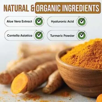 AMVital Turmeric Serum - Turmeric Facial Serum Cleanses Skin - Turmeric Serum for Dark Spots and Smooth Radiant Skin - Turmeric Face Serum