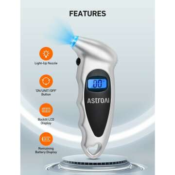 AstroAI Digital Tire Pressure Gauge for Accurate Readings