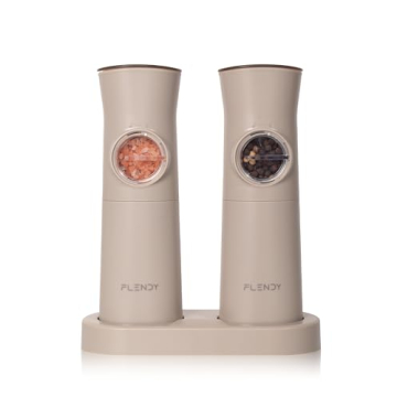 Flendy Rechargeable Electric Salt and Pepper Grinder Set 2023