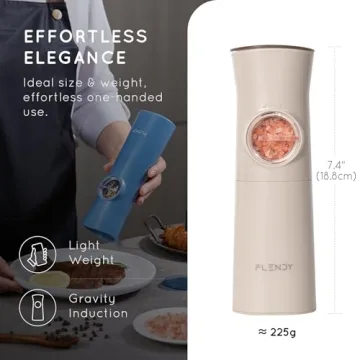 Flendy Rechargeable Electric Salt and Pepper Grinder Set 2023