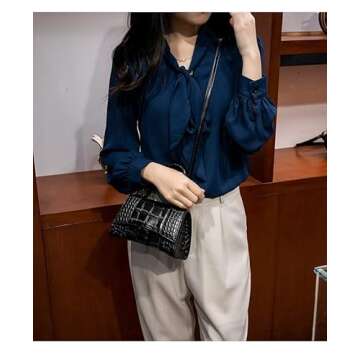 AOOF Crocodile Pattern Women's Handbag 2022 New Handbag Single Shoulder Diagonal Straddle Leisure Women's Bag Largepink,Silver