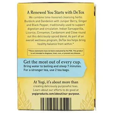 Organic Yogi DeTox Tea - Herbal Wellness in a Cup