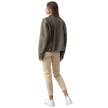 LY VAREY LIN Women Faux Leather Jacket - Chic Biker Style