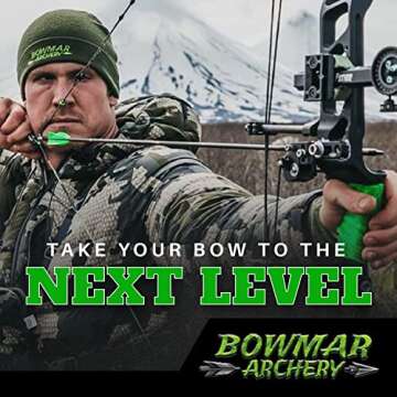 Bowmar Archery Nose Button, Extremely Light Weight, Creates Consistent Anchor Point, Two Sizes Included (Black)