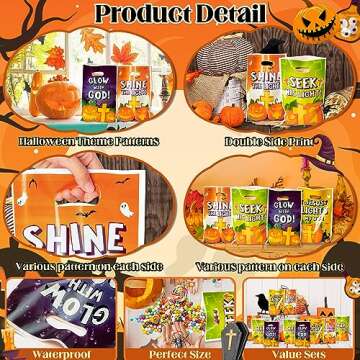 ArianQicult 72Pcs Pumpkin Party Favor Bags for Kids