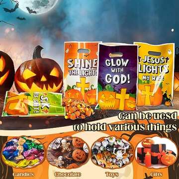 ArianQicult 72Pcs Pumpkin Party Favor Bags for Kids