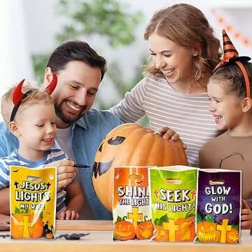ArianQicult 72Pcs Pumpkin Party Favor Bags for Kids