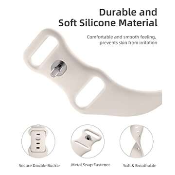 GEAK 15 Pack Compatible with Apple Watch Bands for Women 40mm 38mm 44mm 42mm 41mm 45mm 46mm 49mm,Sil...