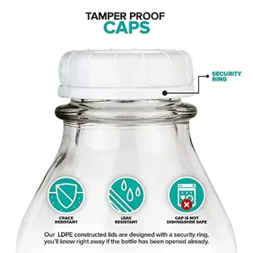 Stock Your Home 32-Oz Glass Milk Bottles with Lids