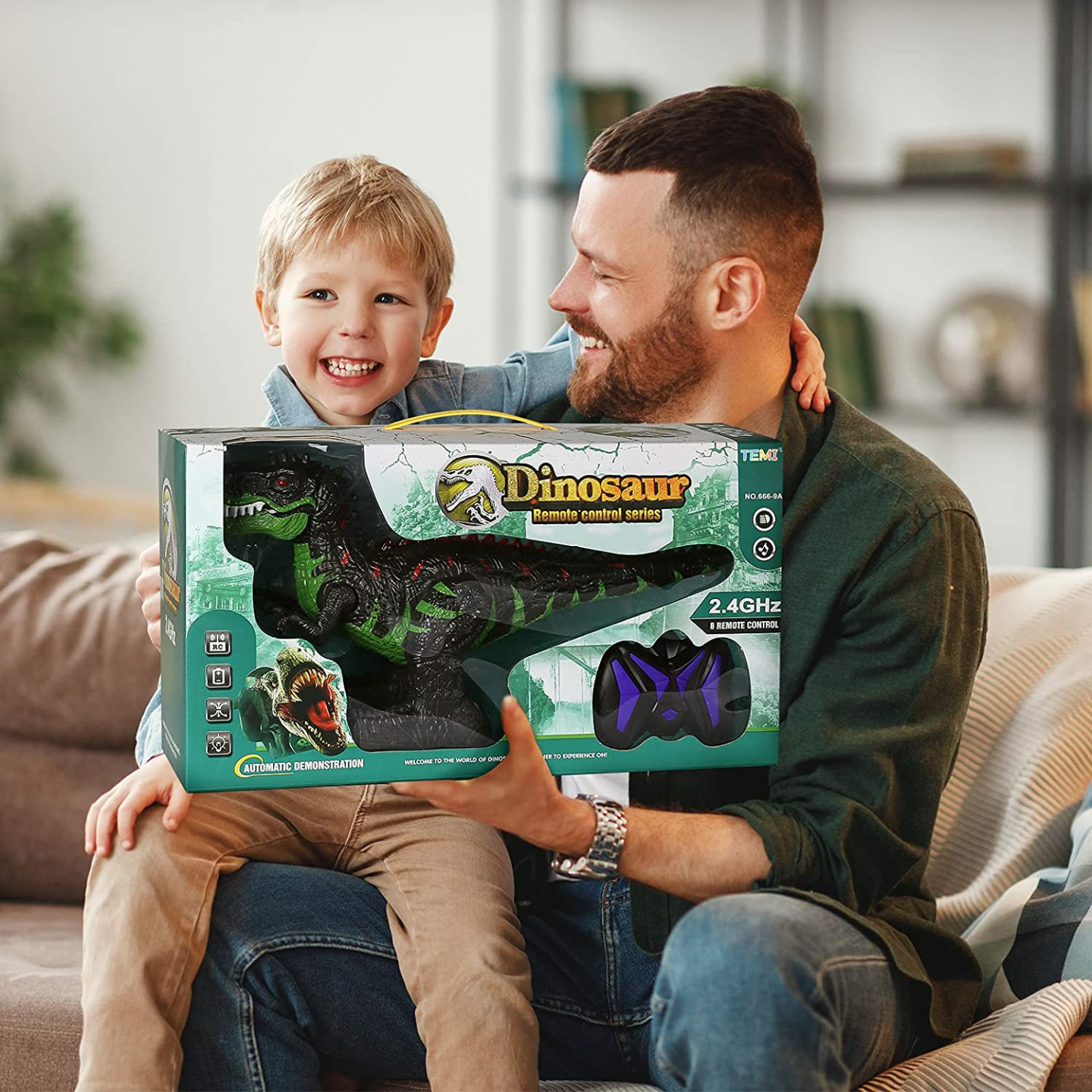 Remote Control T-Rex Toy for Kids 3-7 Years