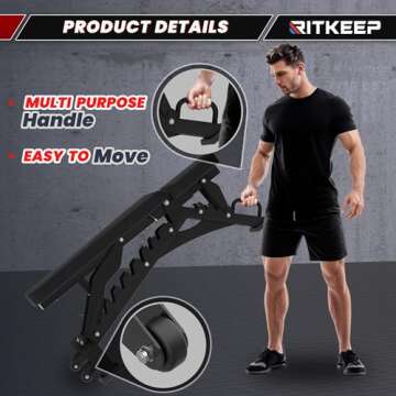 RitKeep RAB-3000 Adjustable Weight Bench for Home Workout