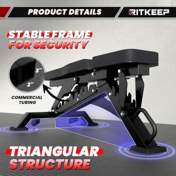 RitKeep RAB-3000 Adjustable Weight Bench for Home Workout
