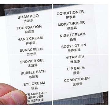 COAWG Travel Bottles Set with Bag, TSA Approved Leak Proof Squeezable Refillable Plastic Travel Accessories with Sucker, Portable Travel Size Toiletries Containers with Labels for Liquid Shampoo