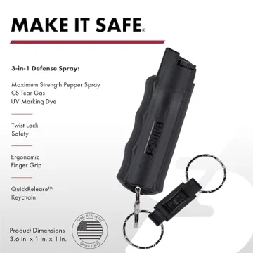 SABRE Defense Spray with 3-in-1 Protection for Safety