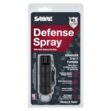 SABRE Defense Spray with 3-in-1 Protection for Safety