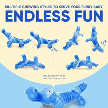 LEGEND SANDY Indestructible Dog Toys for Aggressive Chewers to Keep Them Busy, Tough Dog Chew Toy fo...