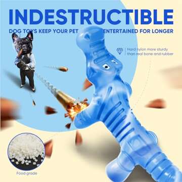 LEGEND SANDY Indestructible Dog Toys for Aggressive Chewers to Keep Them Busy, Tough Dog Chew Toy for Large Dogs, Durable Dog Bone Toy for Medium/Large Breed, Heavy Duty Chew Toys