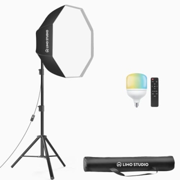 LimoStudio LED Remote Control Softbox Kit - 36" Bright Softbox with Adjustable Color