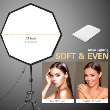LimoStudio 27" LED Octagon Softbox Lighting Kit for Professionals