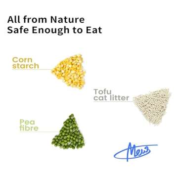 Tofu Cat Litter, Dr. PawPaw Clumping Cat Litter, Natural Tofu Scent 4.5 lb, Dust-Free Keep Kitty Tidy, Superior Odor Control Keep Step Fresh