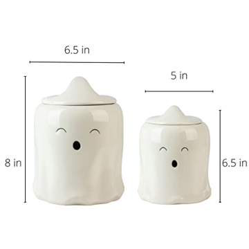 10 Strawberry Street Ghost Canister Set for Halloween Treats