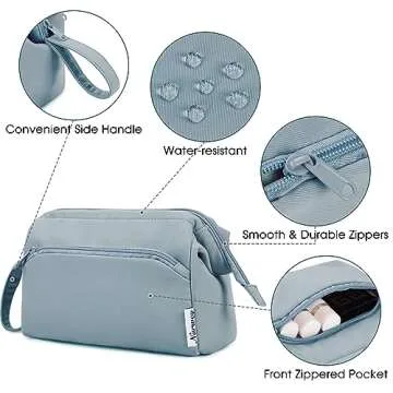 Narwey Large Makeup Bag for Women | Travel Toiletry Organizer
