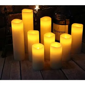 Vickiss Flameless LED Candles Set with Remote Control 9-Piece