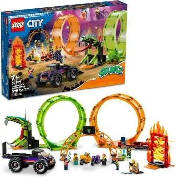 LEGO City Stuntz Double Loop Arena Playset for Kids