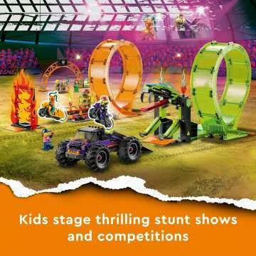 LEGO City Stuntz Double Loop Arena Playset for Kids