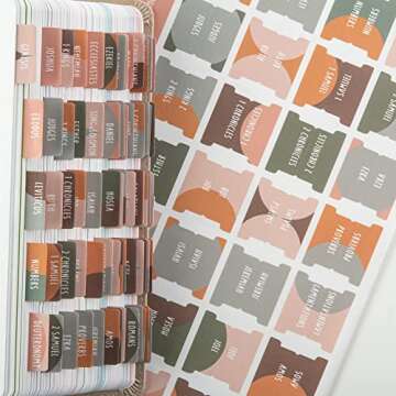 DIVERSEBEE Laminated Bible Tabs (Large Print, Easy to Apply), Bible Study Journaling Supplies, Bible...