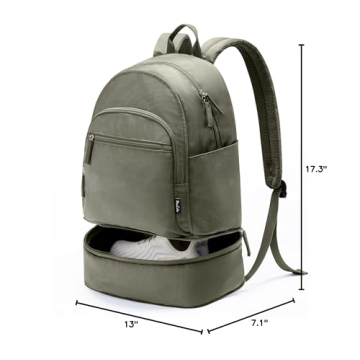 Uselike Gym Backpack with Expandable Shoe Compartment