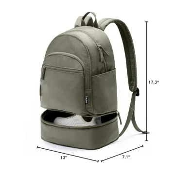 Uselike Gym Backpack with Expandable Shoe Compartment