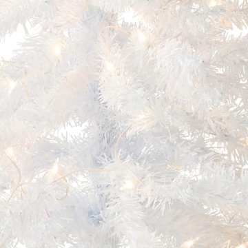 4 ft. White Tinsel Pre-Lit Christmas Tree with Lights