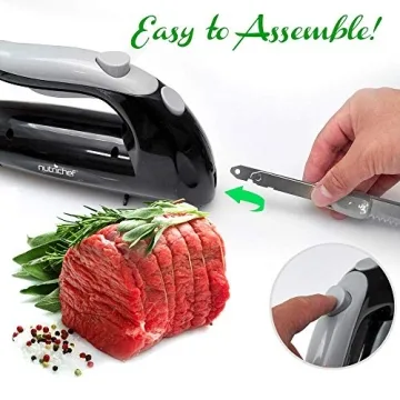 NutriChef Electric Carving Knife - Serrated Blades Easy Grip