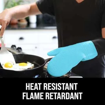 Extra Long Silicone Oven Mitts: Heat Resistant & Flexible