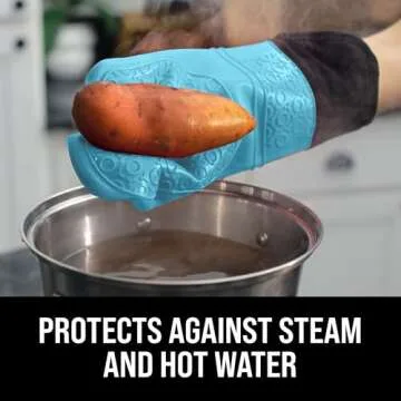 Extra Long Silicone Oven Mitts: Heat Resistant & Flexible
