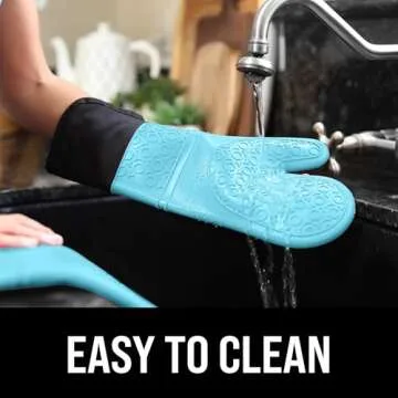 Extra Long Silicone Oven Mitts: Heat Resistant & Flexible