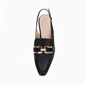 Stylish Fashare Women's Kitten Heels Slingback Closed Toe Pumps