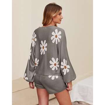 Ekouaer Women’s Knit Pajama Set Cute & Comfy Sleepwear