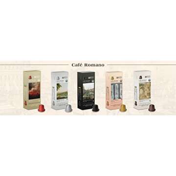 Organic USDA Café Romano Coffee Aluminum Espresso Pods For Nespresso Original Machine 100 Pack Italian Espresso Coffee (Variety pack)