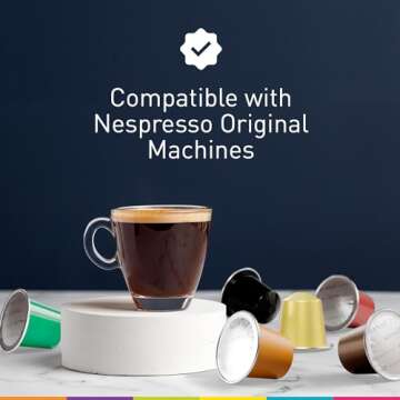 Organic USDA Café Romano Coffee Aluminum Espresso Pods For Nespresso Original Machine 100 Pack Italian Espresso Coffee (Variety pack)