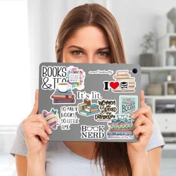 Joyppy 50 PCS Waterproof Bookish Stickers for All Ages