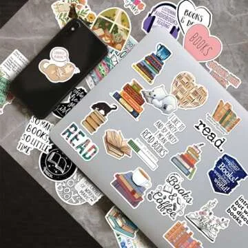 Joyppy 50 PCS Waterproof Bookish Stickers for All Ages